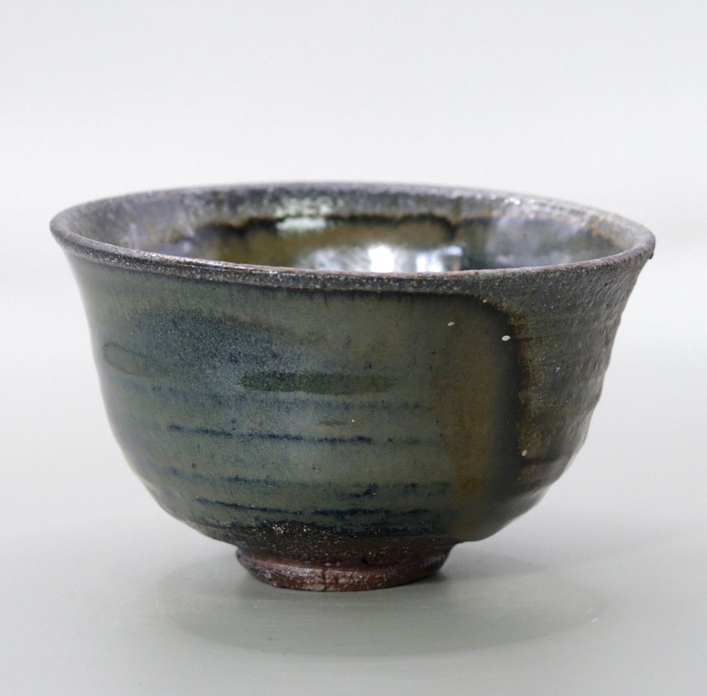 Yakushiji Temple East Pagoda Foundation Clay Iron Glazed Kiln Change Tea Bowl by Rakusai Onishi