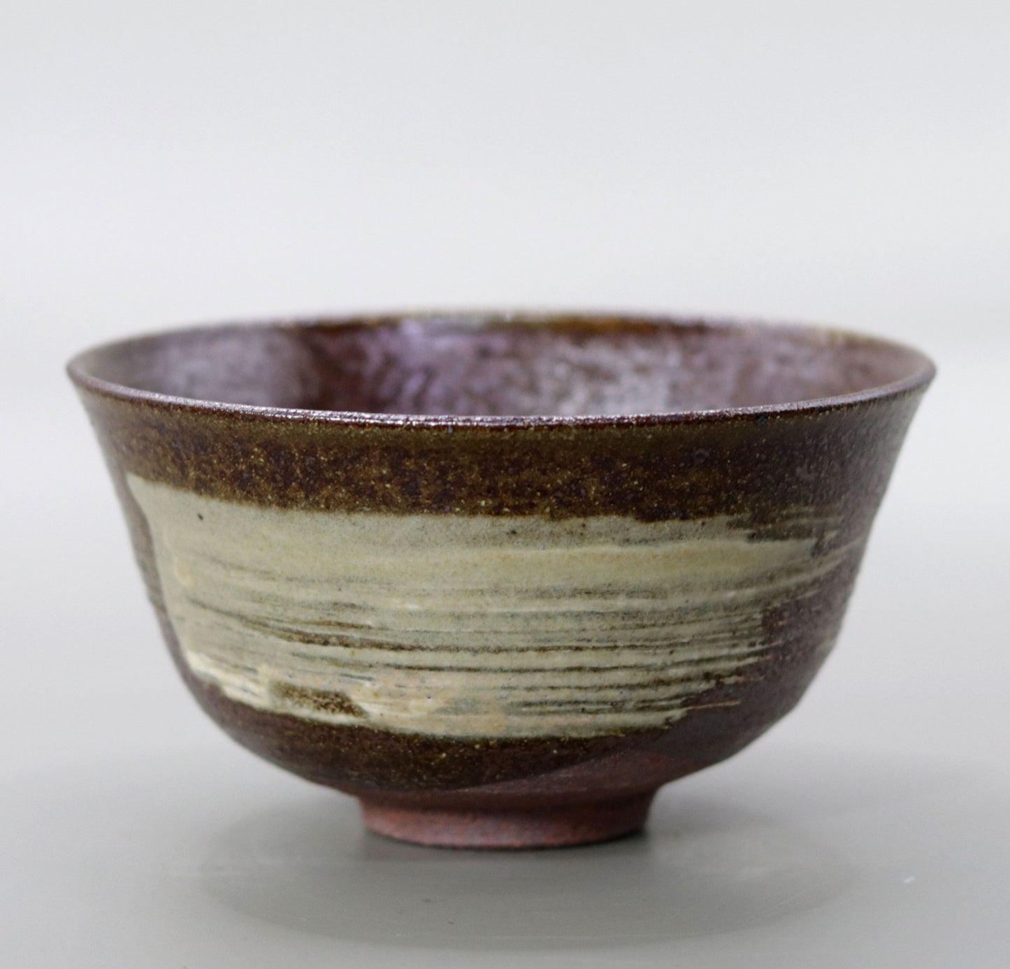 Yakushiji Temple East Pagoda Foundation Clay Brushed Tea Bowl by Rakusai Onishi