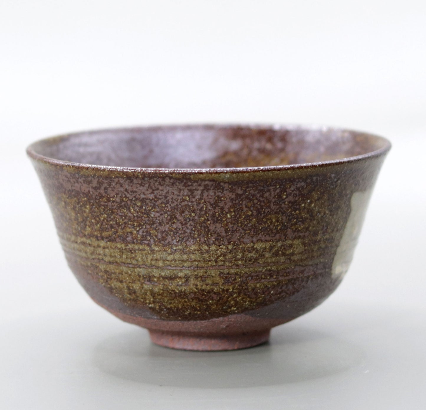 Yakushiji Temple East Pagoda Foundation Clay Brushed Tea Bowl by Rakusai Onishi