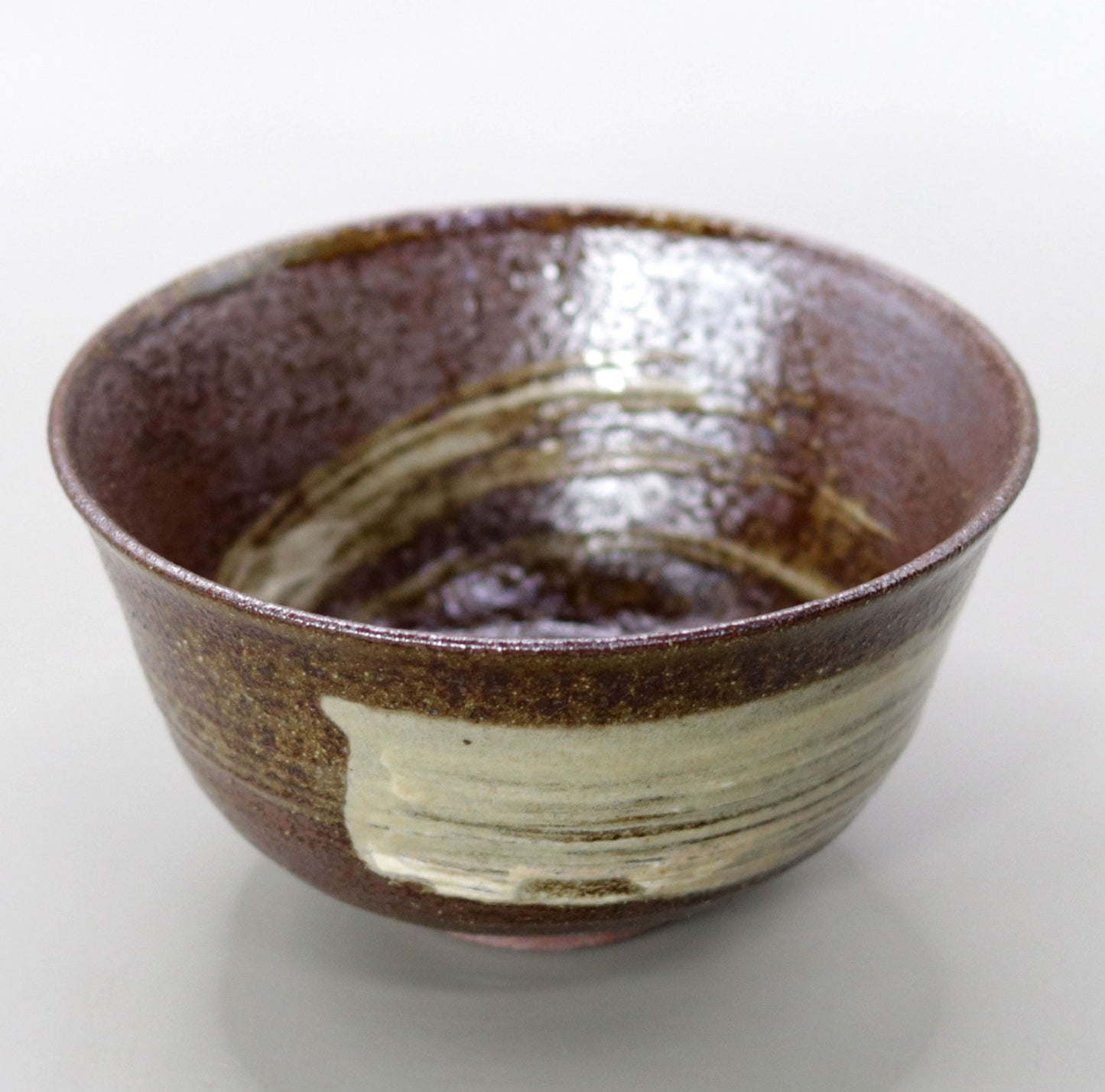 Yakushiji Temple East Pagoda Foundation Clay Brushed Tea Bowl by Rakusai Onishi