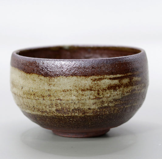 Yakushiji Temple East Pagoda Foundation Clay Brushed Tea Bowl by Rakusai Onishi