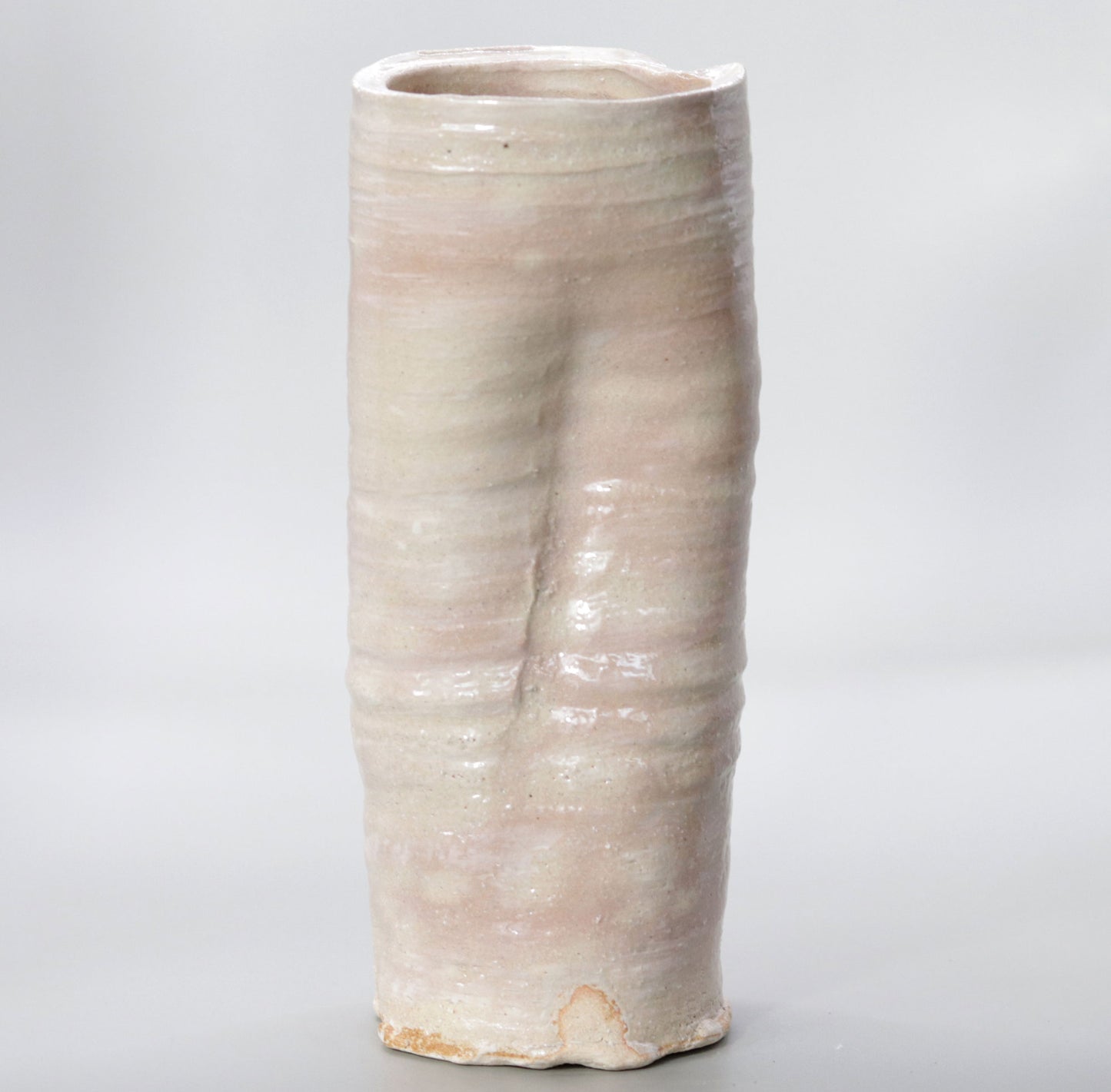 Flower vase with lathe pattern by Onishi Rakusai