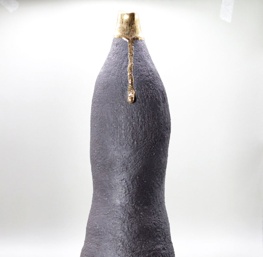 Bottle gourd-shaped vase by Nei Fujihira