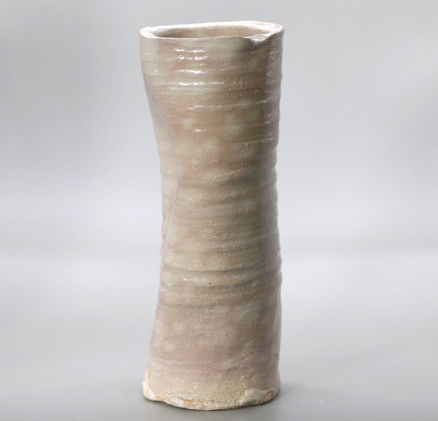 Flower vase with lathe pattern by Onishi Rakusai