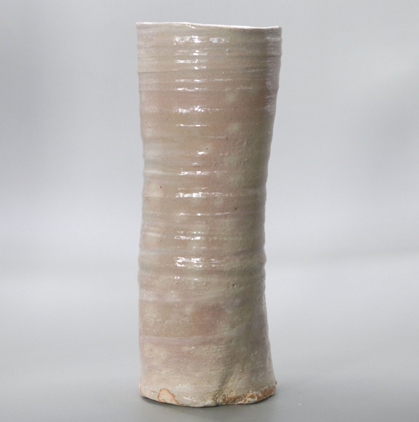 Flower vase with lathe pattern by Onishi Rakusai