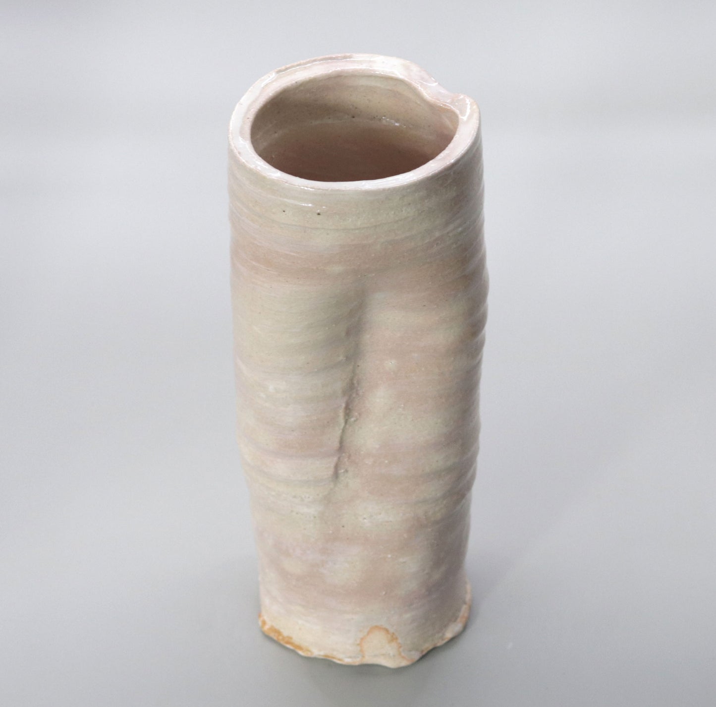 Flower vase with lathe pattern by Onishi Rakusai