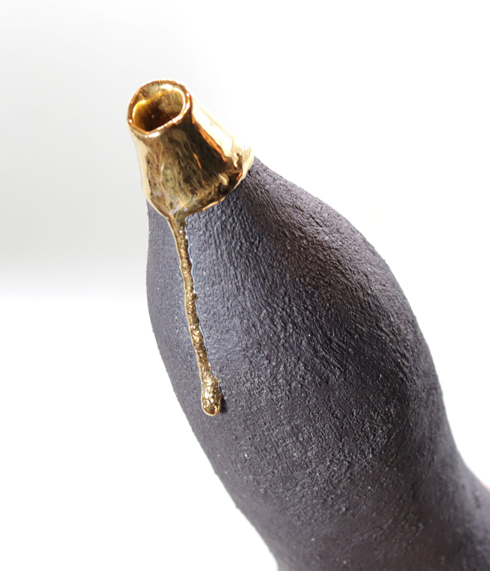 Bottle gourd-shaped vase by Nei Fujihira