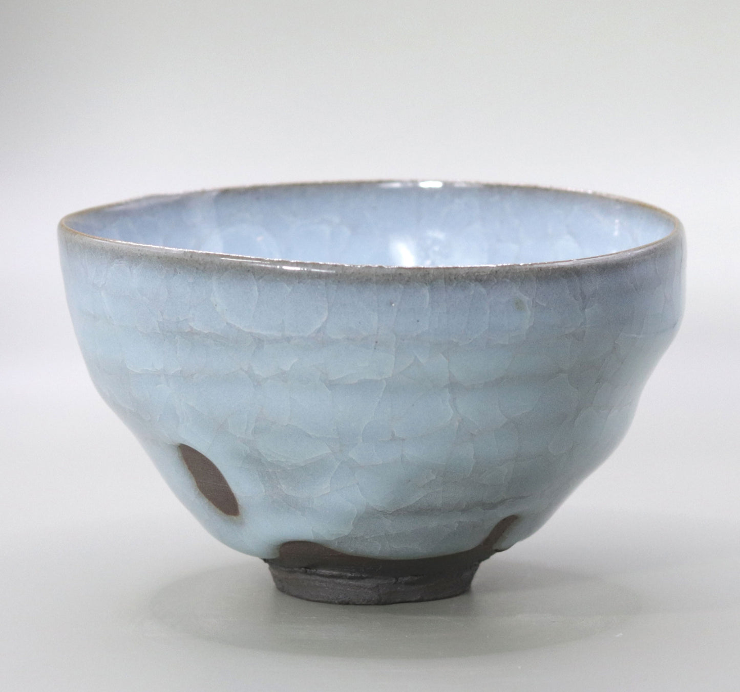 Moon White Porcelain Tea Bowl by Yuichi Ikai