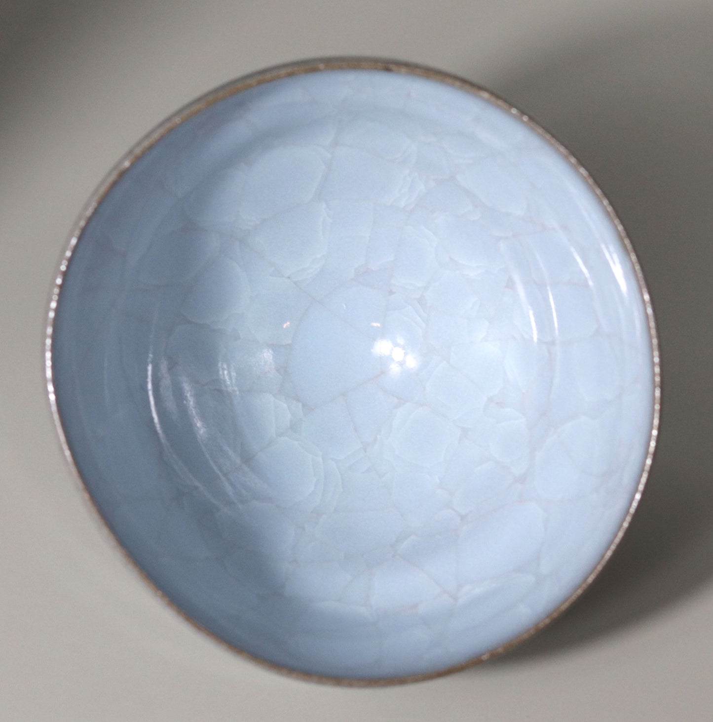 Moon White Porcelain Tea Bowl by Yuichi Ikai