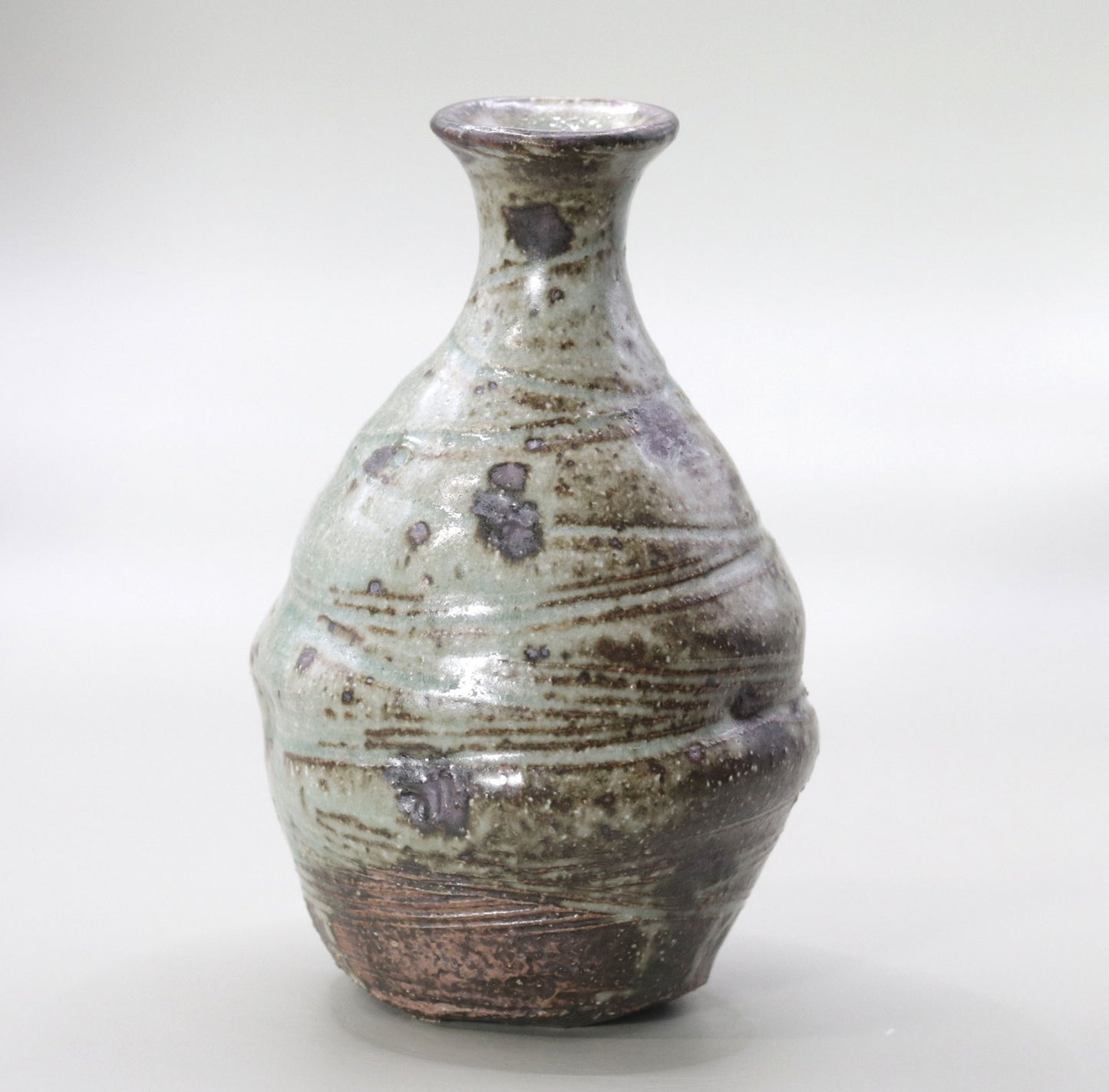 Ash-glazed sake bottle by Yuichi Ikai