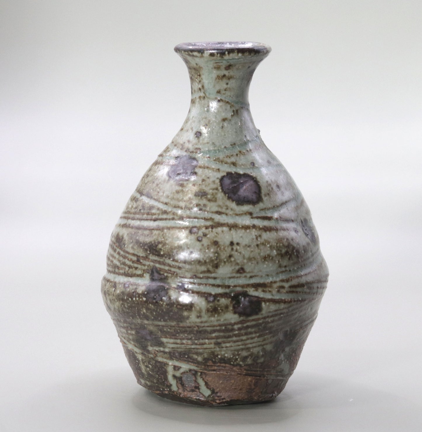 Ash-glazed sake bottle by Yuichi Ikai