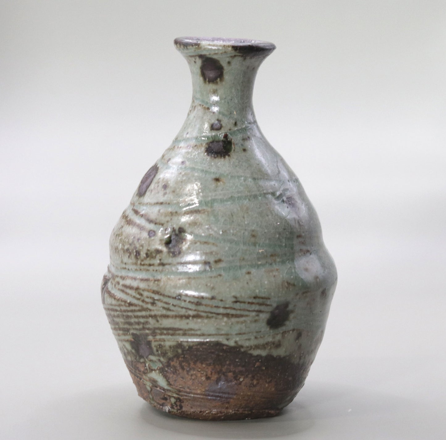 Ash-glazed sake bottle by Yuichi Ikai