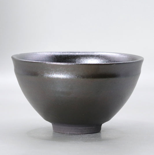 5 Iron glaze kiln-changed tea bowl (Tenmoku style) by Okada Yu