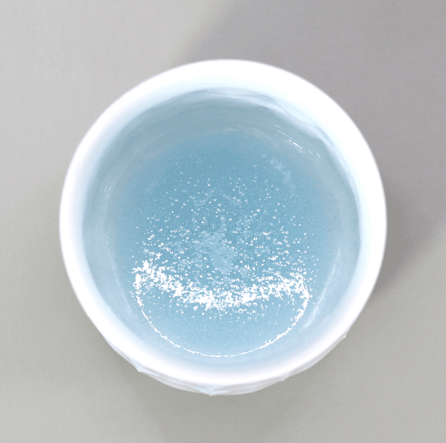 Blue and white porcelain firefly sake cup by Kotaro Ikura