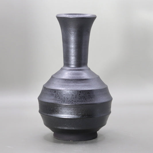 26 Iron Glazed Kiln Change Flower Vase by Okada Yu