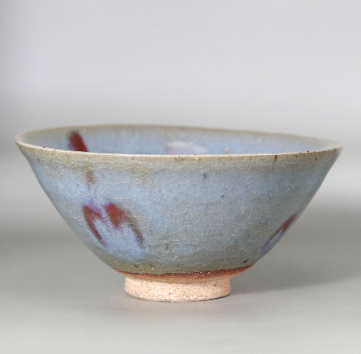 Yagyu ware tea bowl with floral motif by Kotaro Ikura