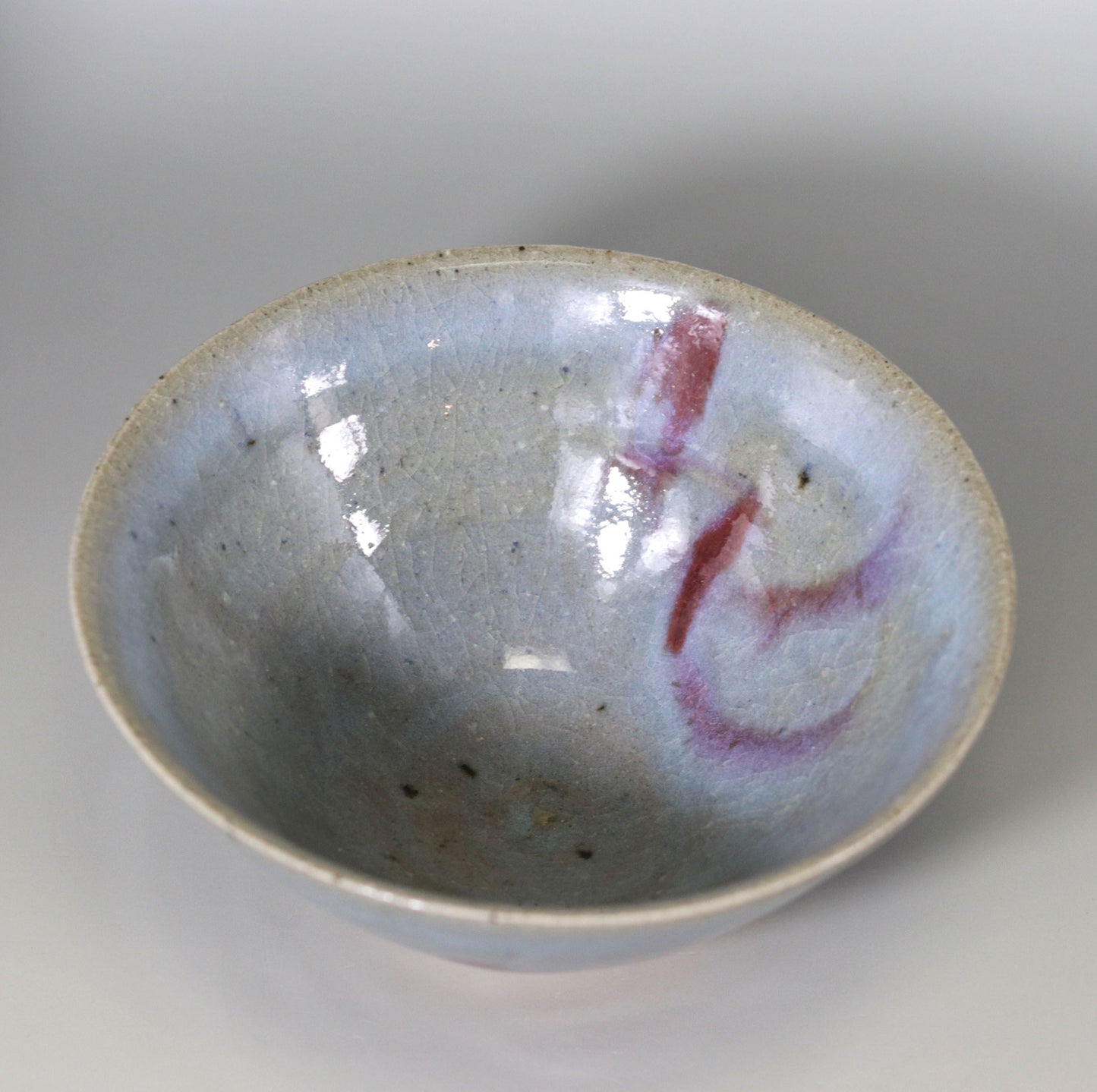 Yagyu ware tea bowl with floral motif by Kotaro Ikura