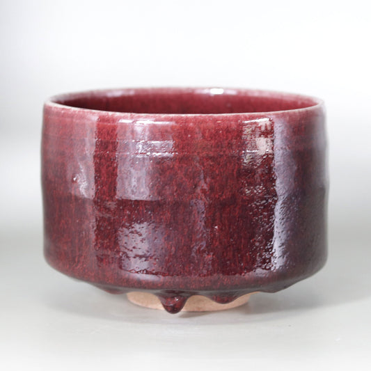 Yagyu Ware Cinnabar Tea Bowl by Kotaro Ikura