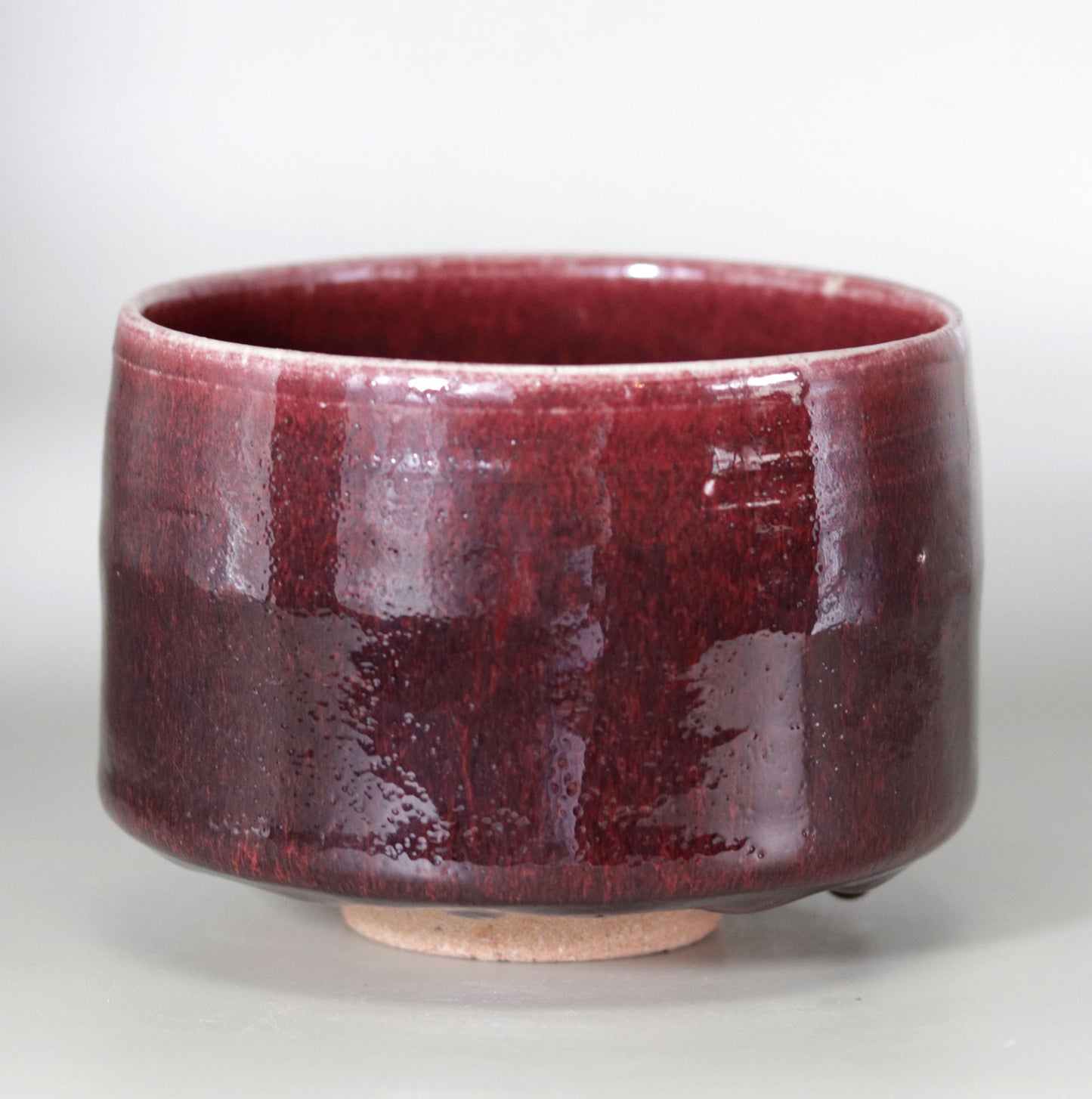 Yagyu Ware Cinnabar Tea Bowl by Kotaro Ikura