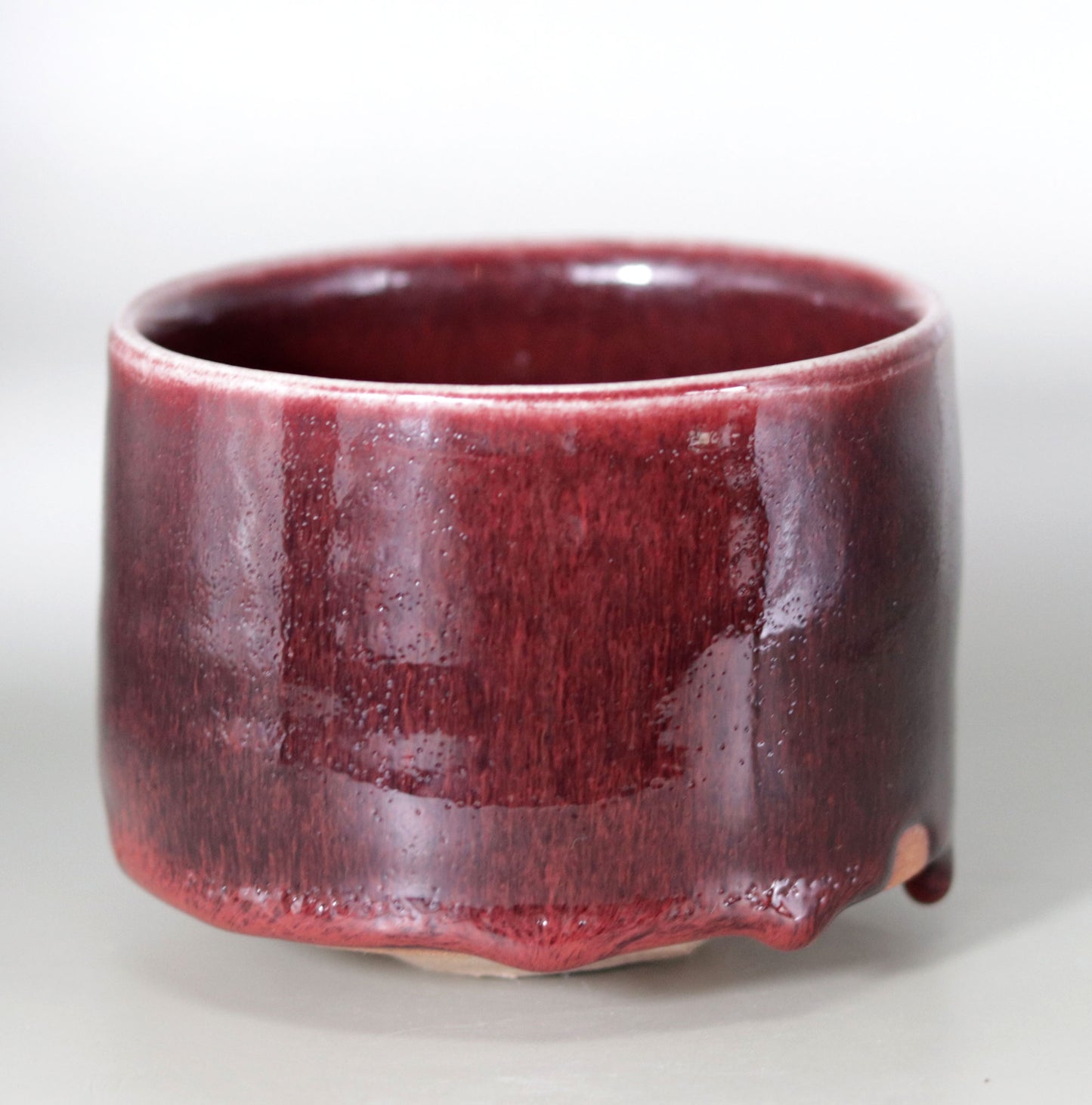 Yagyu Ware Cinnabar Tea Bowl by Kotaro Ikura