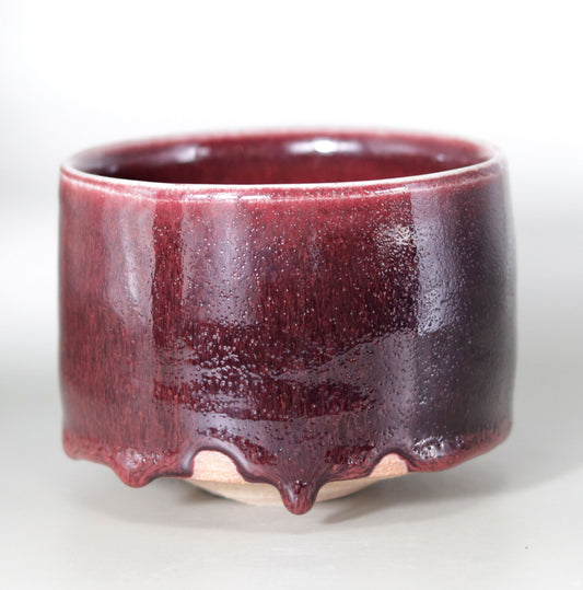 Yagyu Ware Cinnabar Tea Bowl by Kotaro Ikura