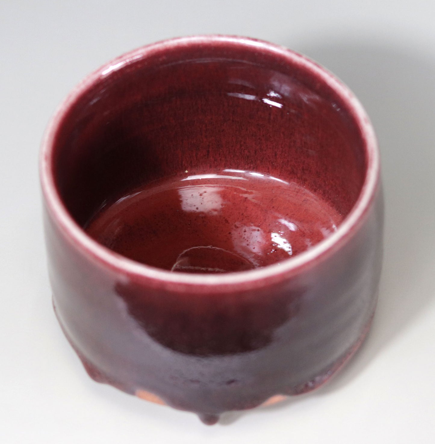 Yagyu Ware Cinnabar Tea Bowl by Kotaro Ikura