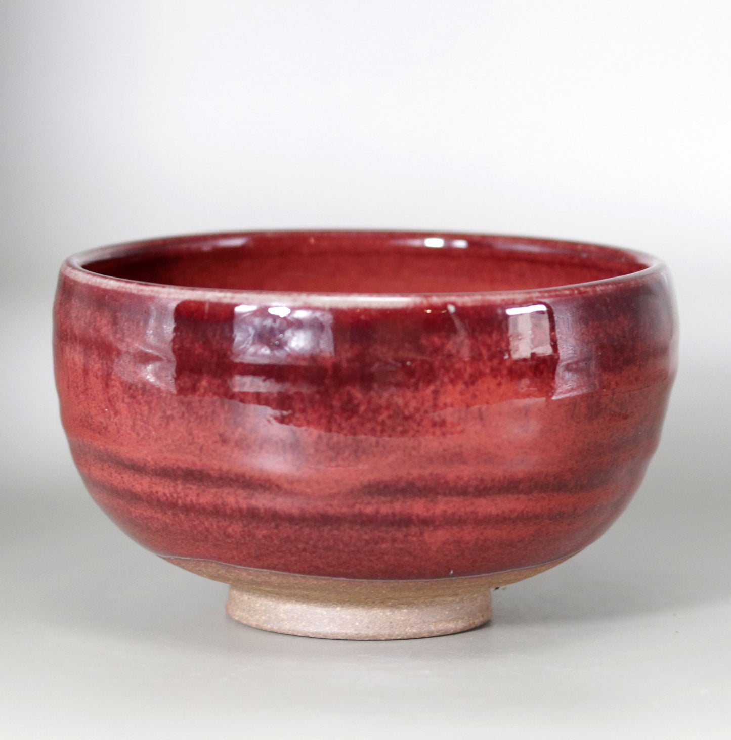 Yagyu Ware Cinnabar Tea Bowl by Toshio Ikura