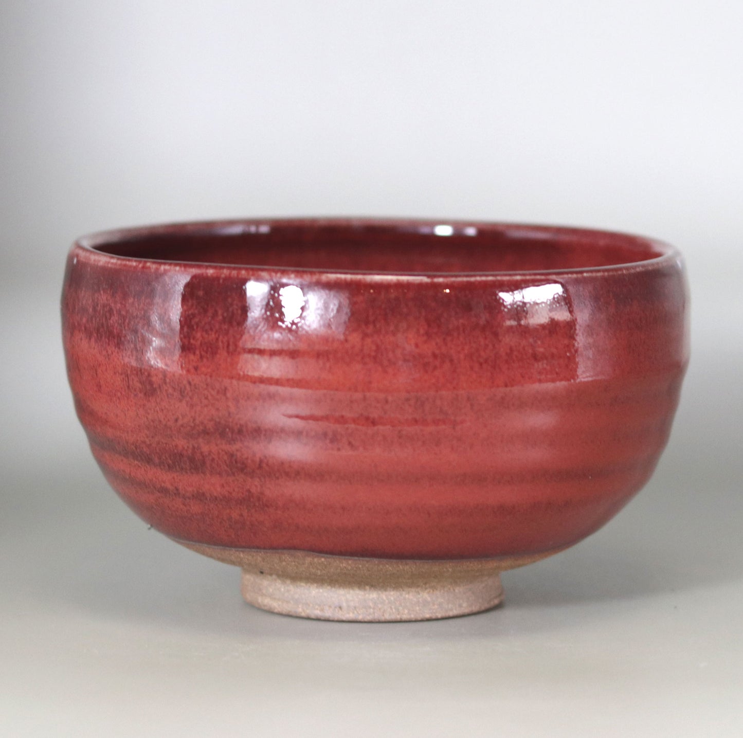 Yagyu Ware Cinnabar Tea Bowl by Toshio Ikura