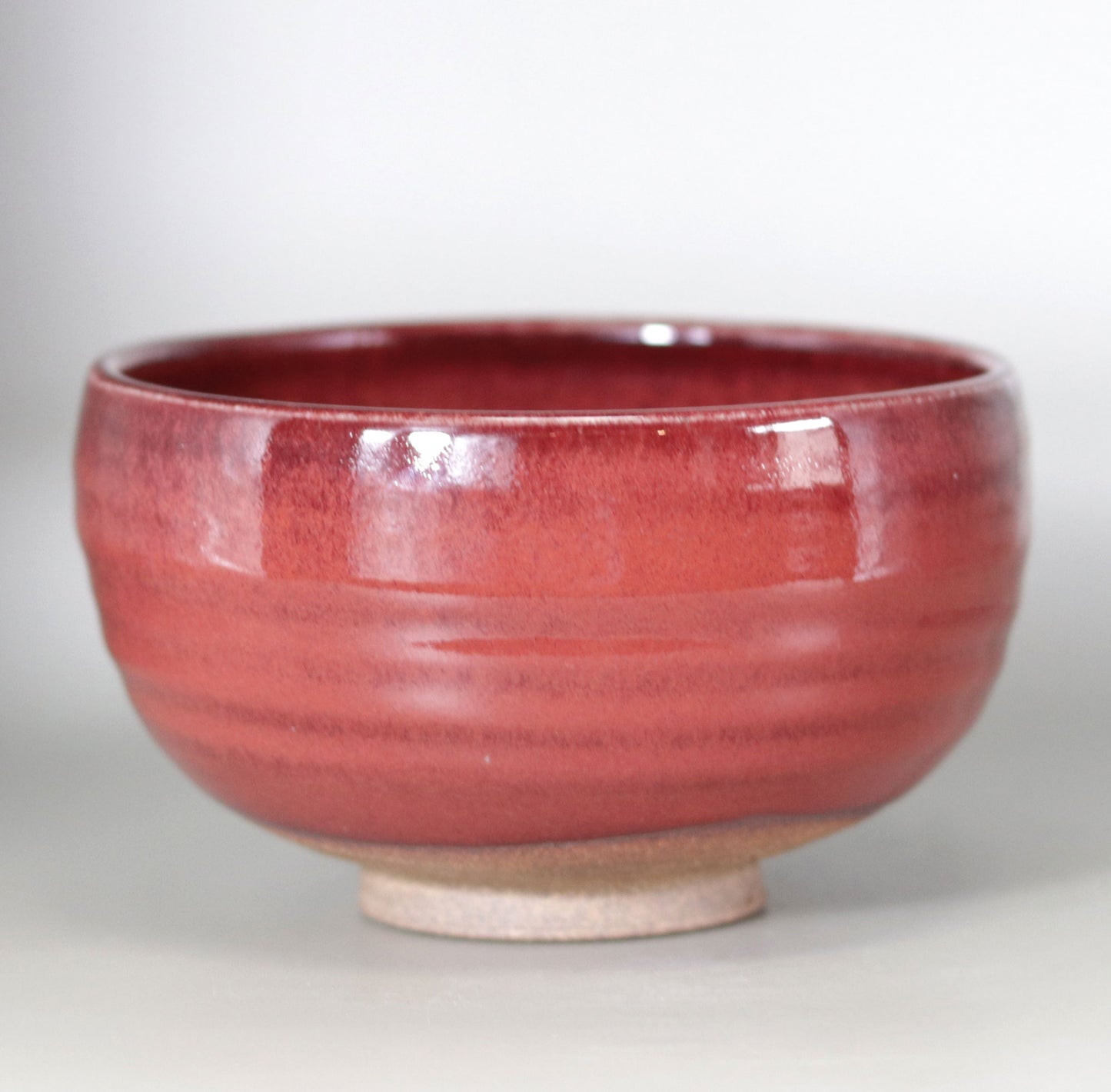 Yagyu Ware Cinnabar Tea Bowl by Toshio Ikura