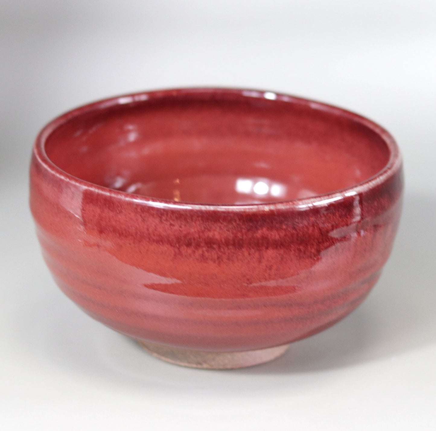 Yagyu Ware Cinnabar Tea Bowl by Toshio Ikura