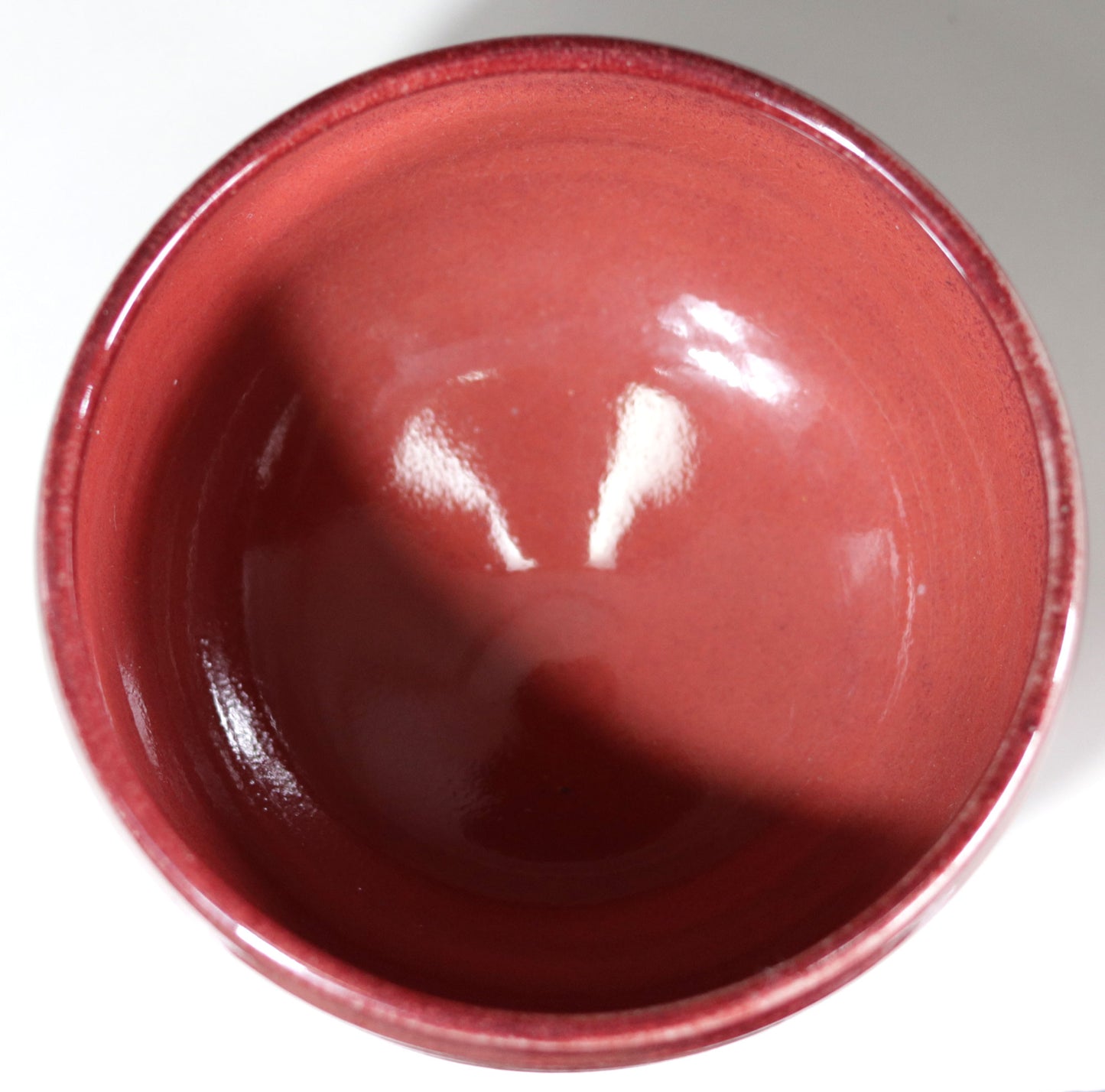 Yagyu Ware Cinnabar Tea Bowl by Toshio Ikura