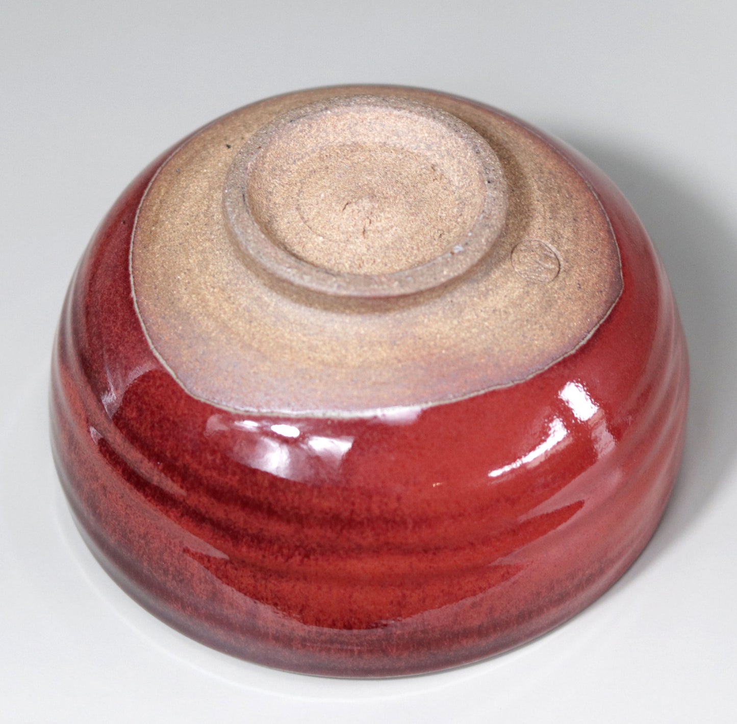 Yagyu Ware Cinnabar Tea Bowl by Toshio Ikura