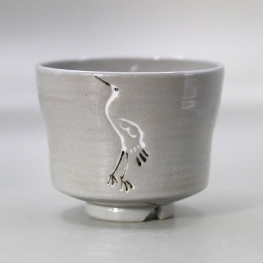茶盌 立鶴　高橋道八