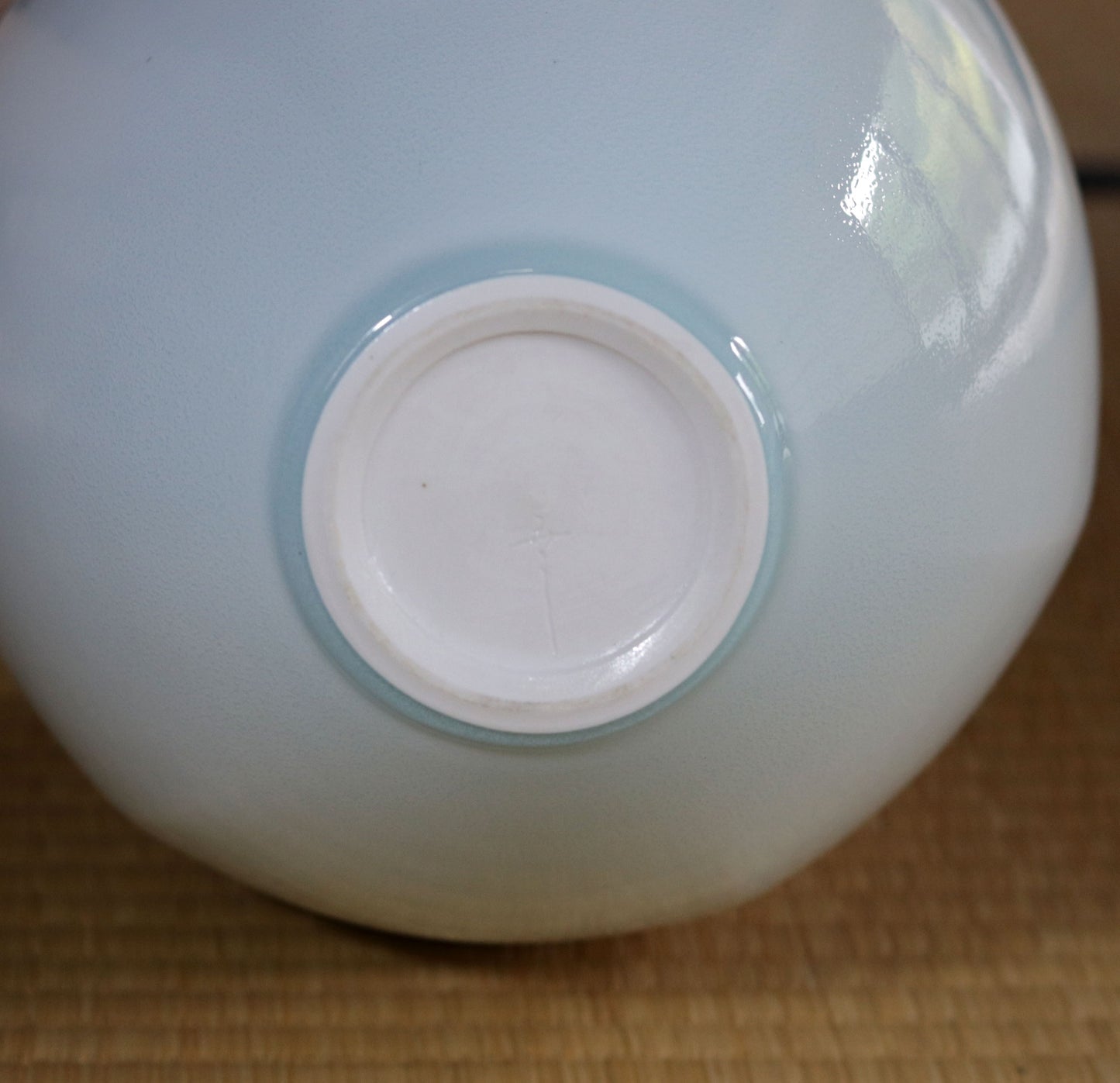 Blue and white porcelain chamfered vase by Kotaro Ikura