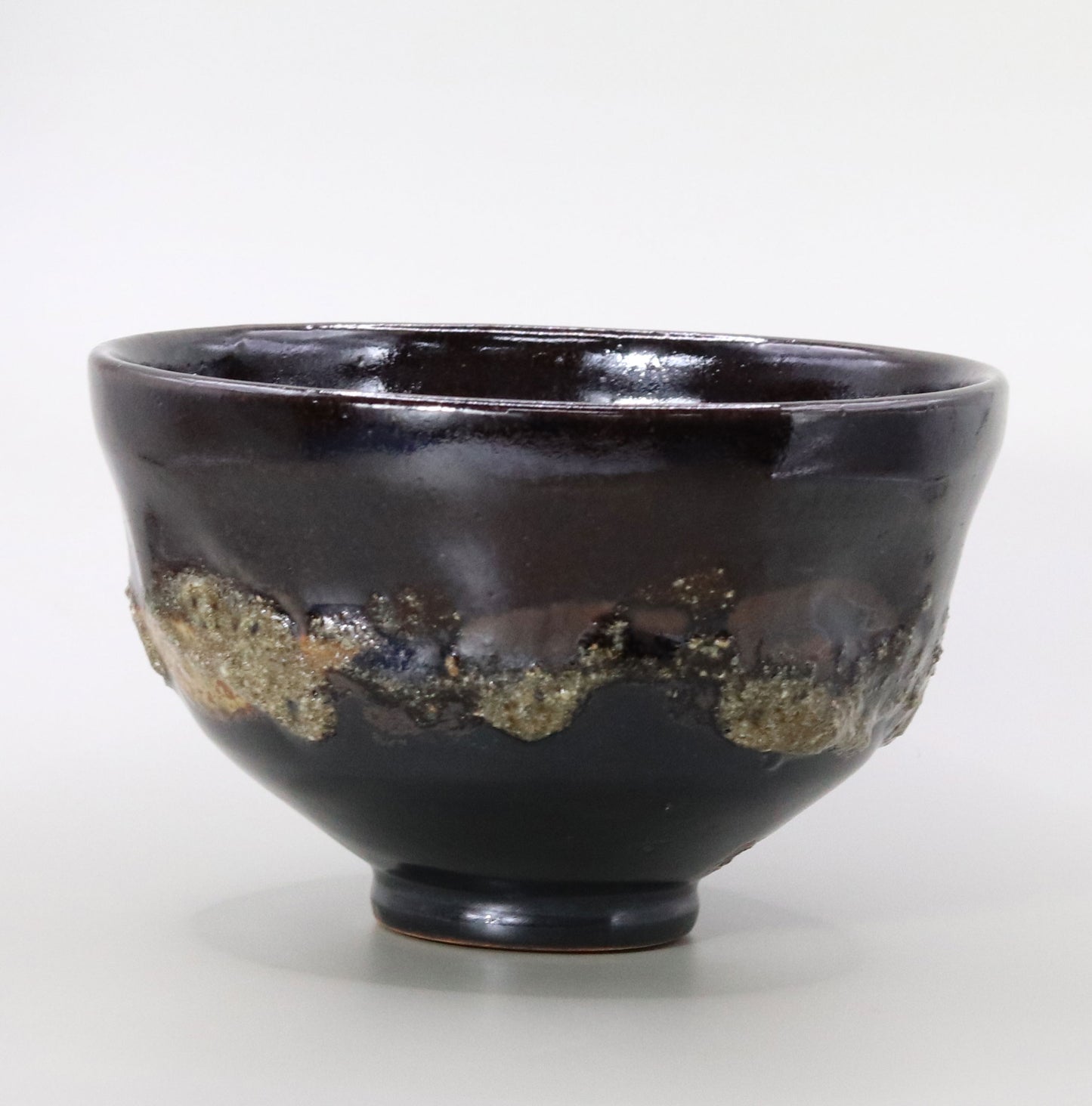 Tanba black tea bowl by Naosaku