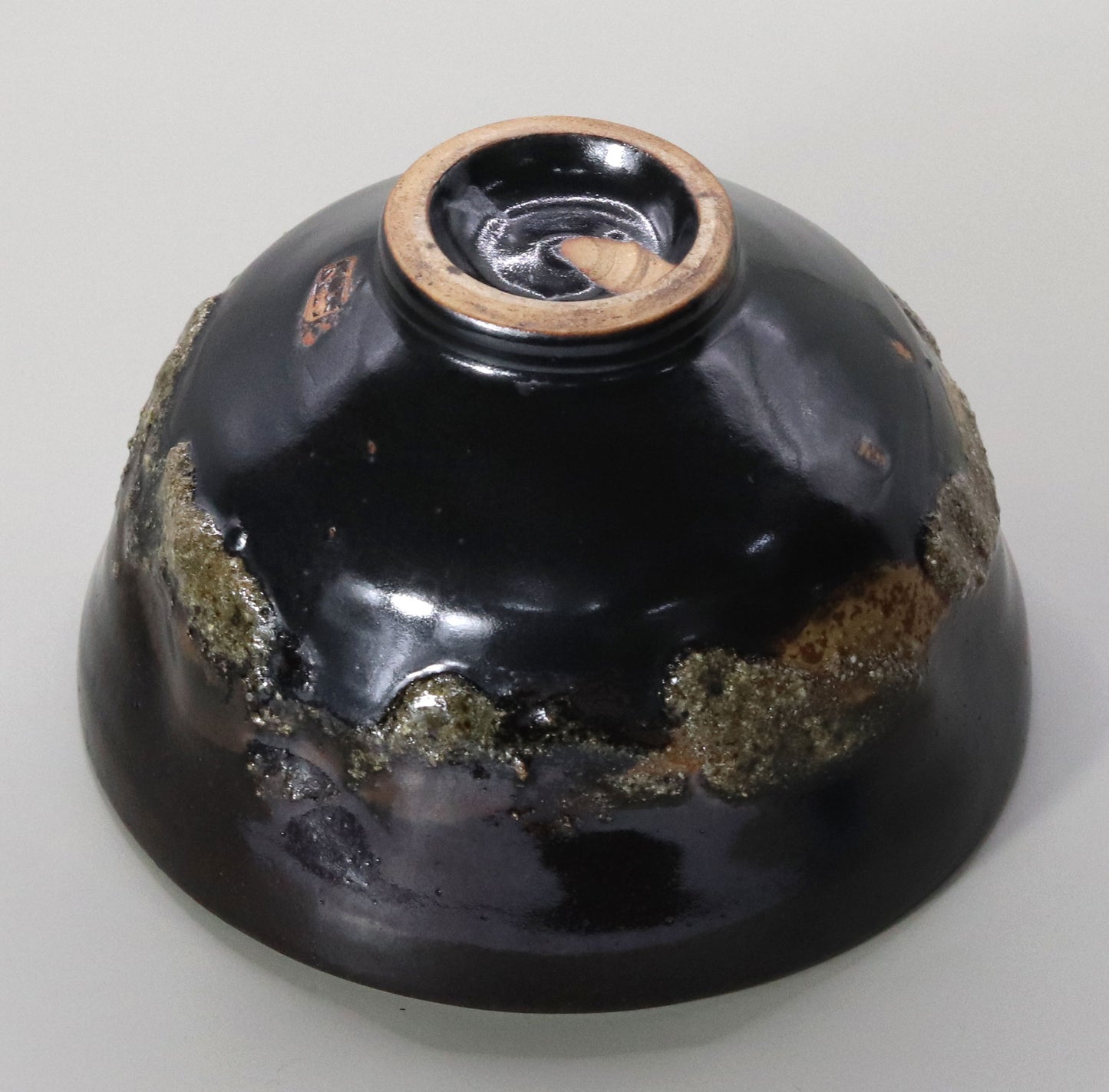 Tanba black tea bowl by Naosaku