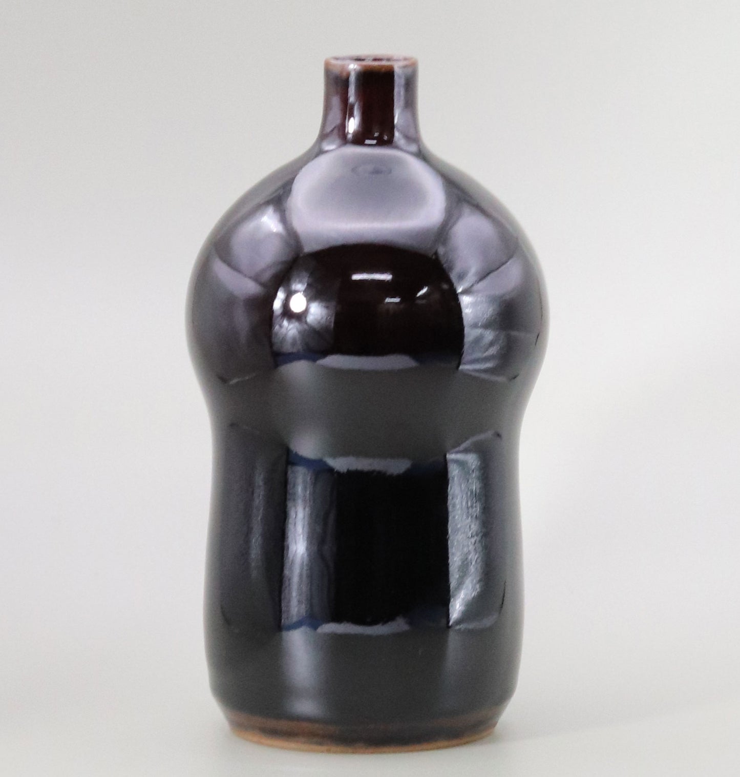 Ishiguro glazed floating sake bottle, made by Naosaku