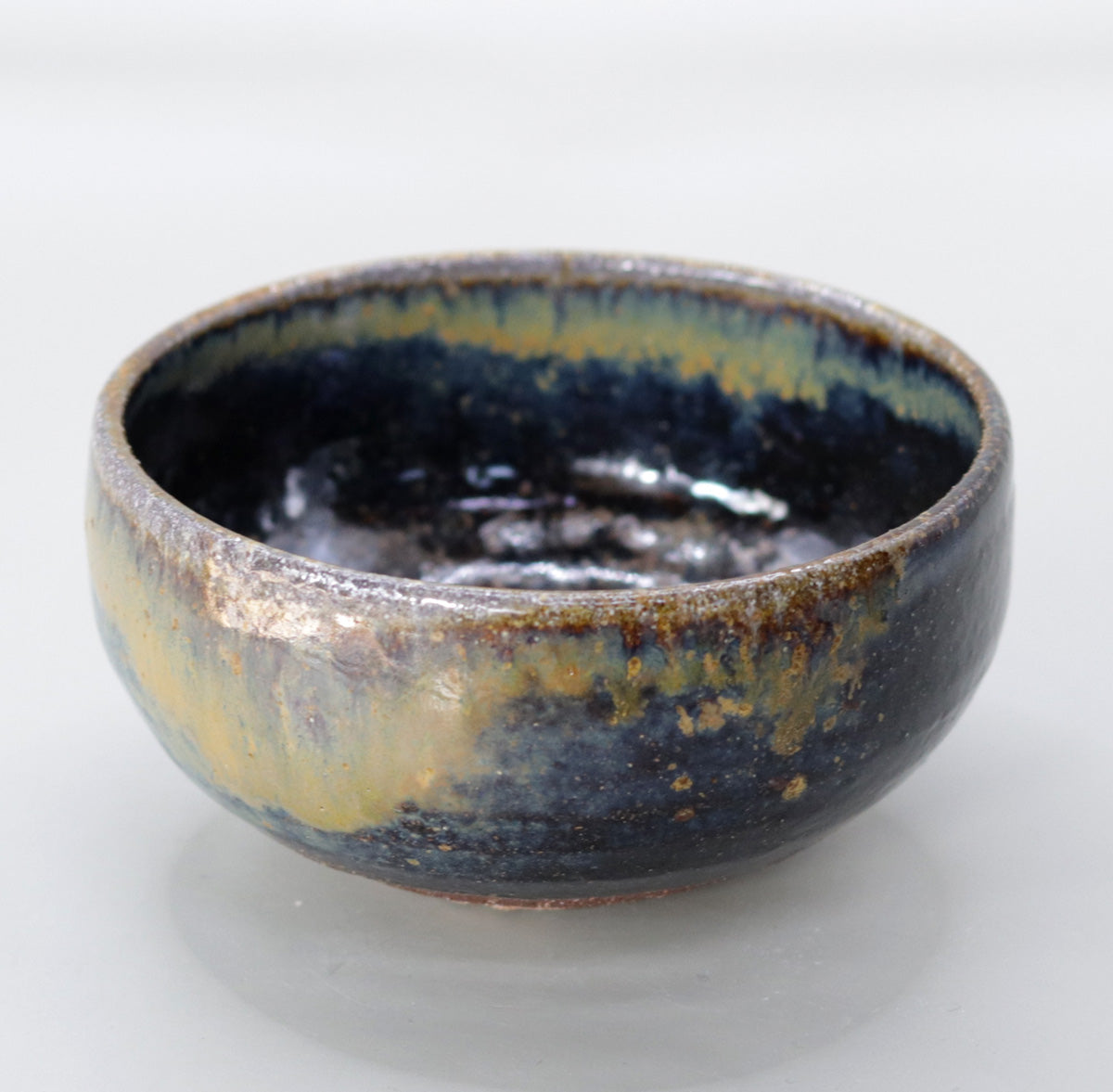 Yakushiji Temple East Pagoda Foundation Clay Iron Glazed Kiln Change Tea Bowl by Rakusai Onishi