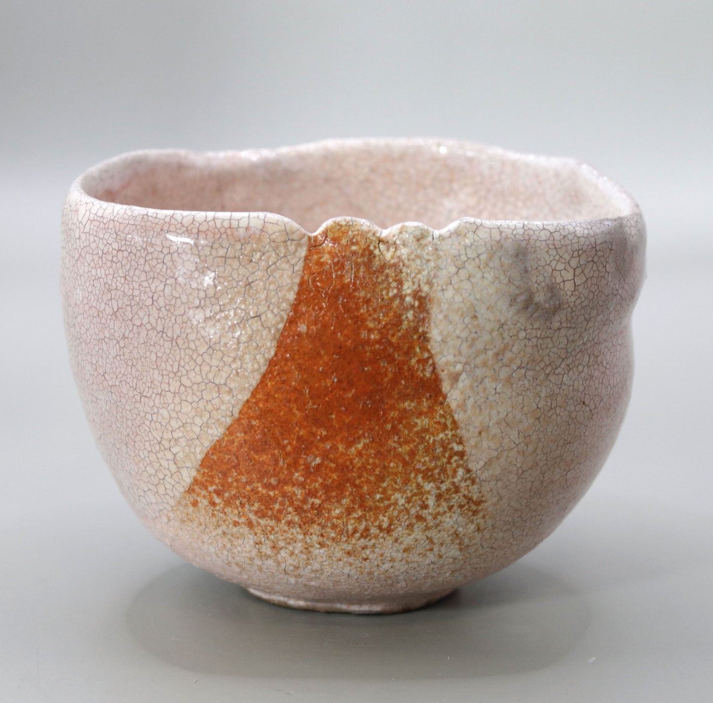 Red Mount  Fuji Tea Bowl by  Nishihata tadashi