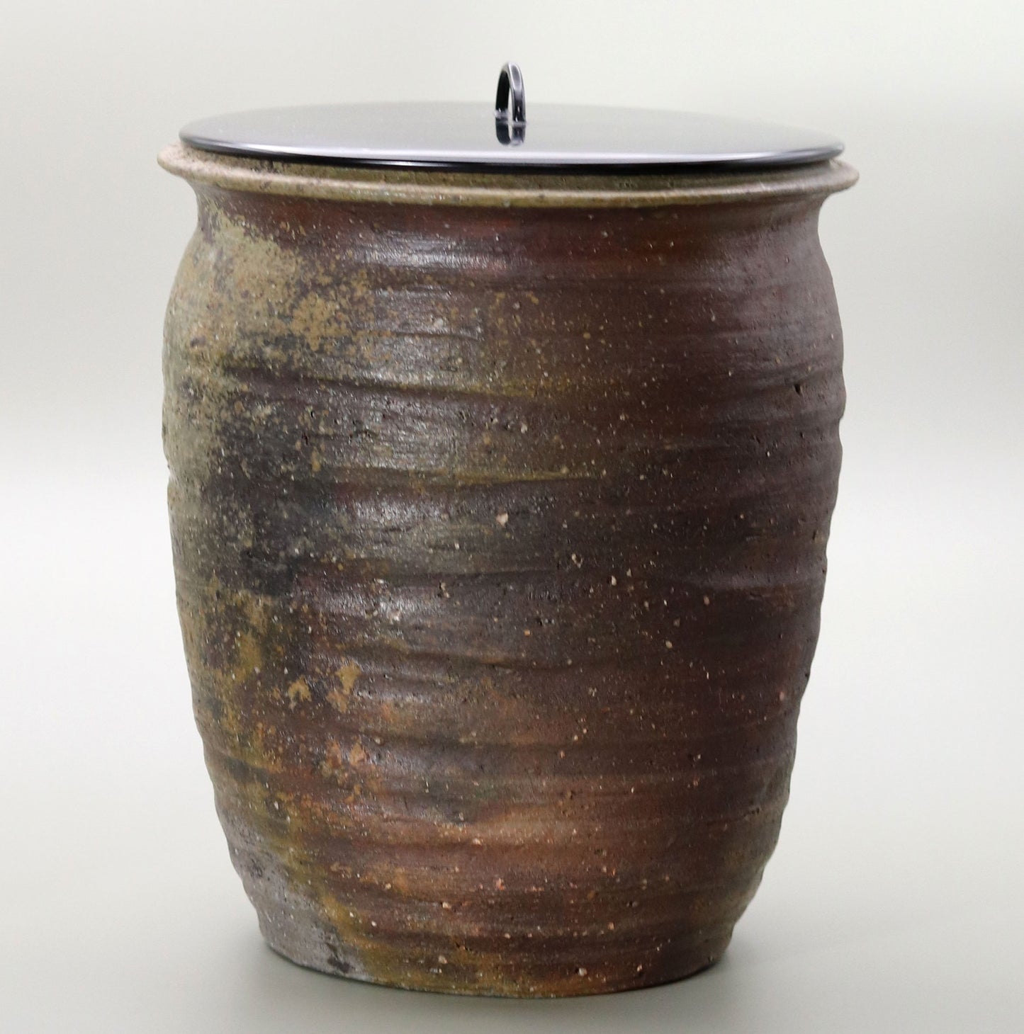 Tanba kiln-fired potato head water jar by Naosaku