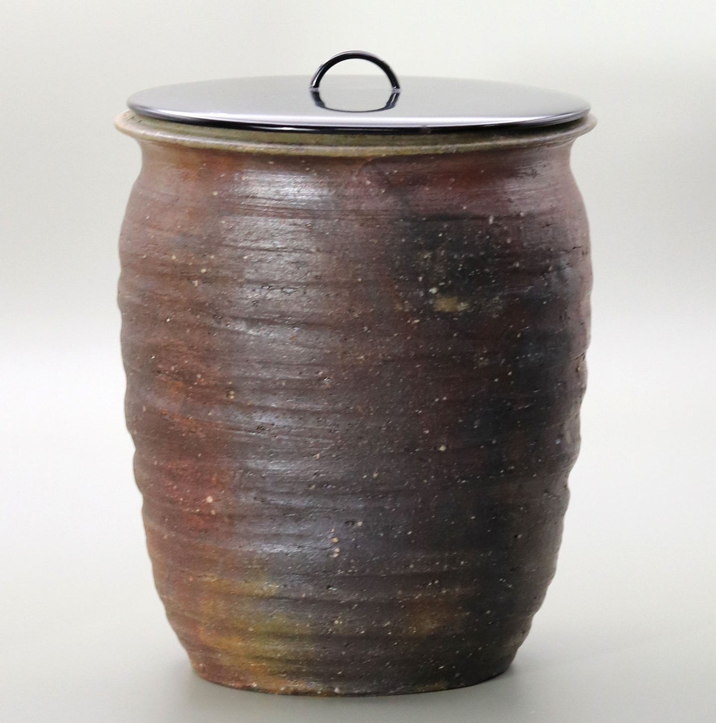 Tanba kiln-fired potato head water jar by Naosaku