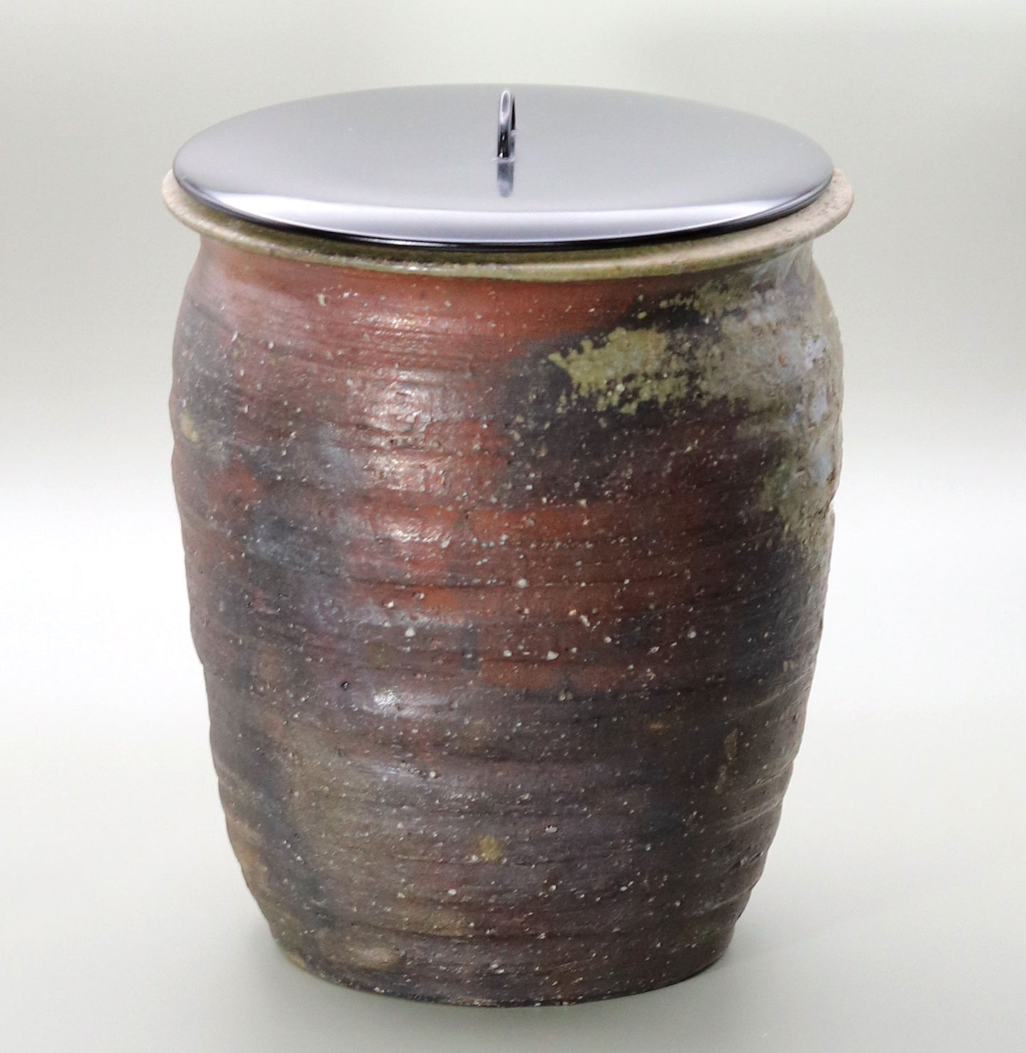 Tanba kiln-fired potato head water jar by Naosaku