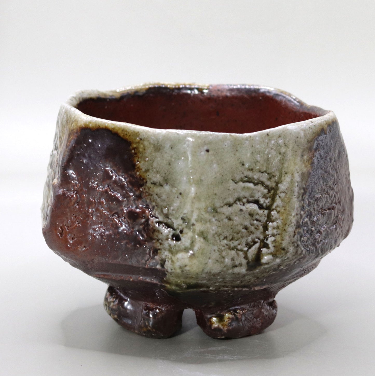 Six Old Kilns Tanba Natural Glazed Tea Bowl by Nishihata Tadashi