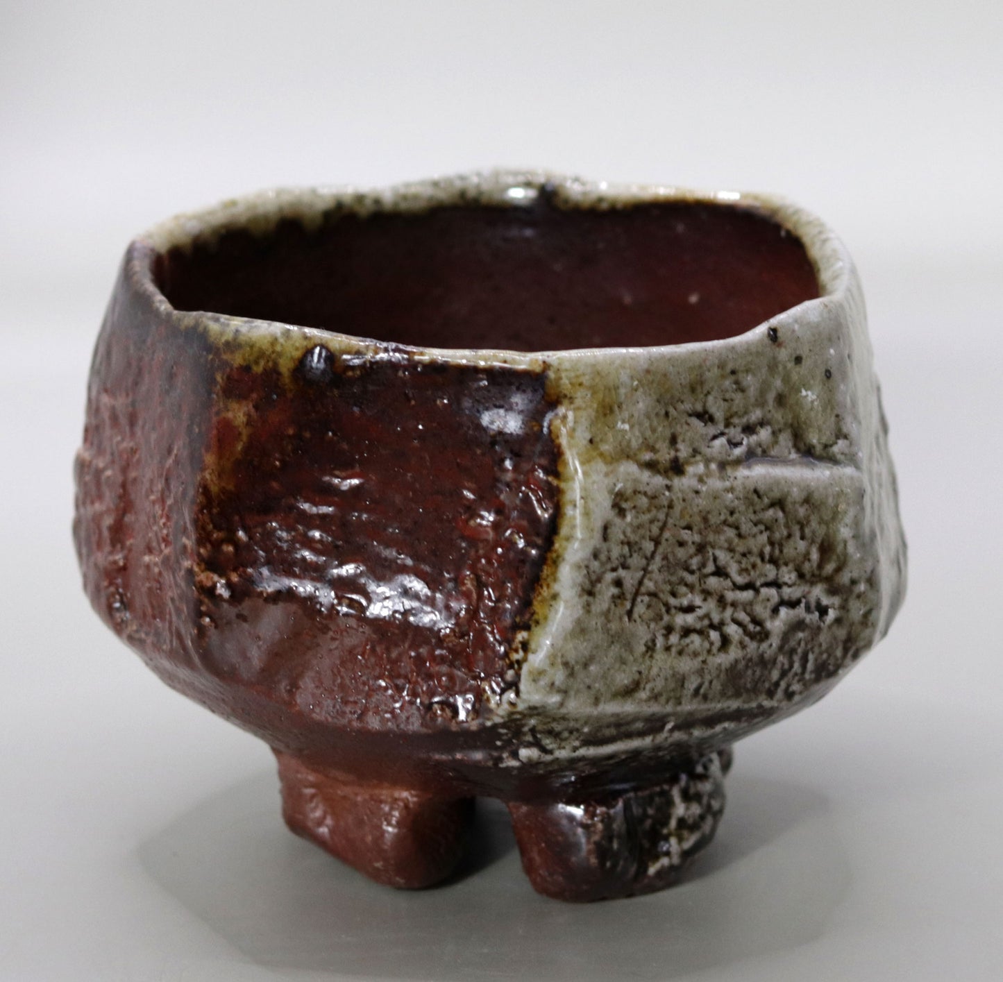 Six Old Kilns Tanba Natural Glazed Tea Bowl by Nishihata Tadashi