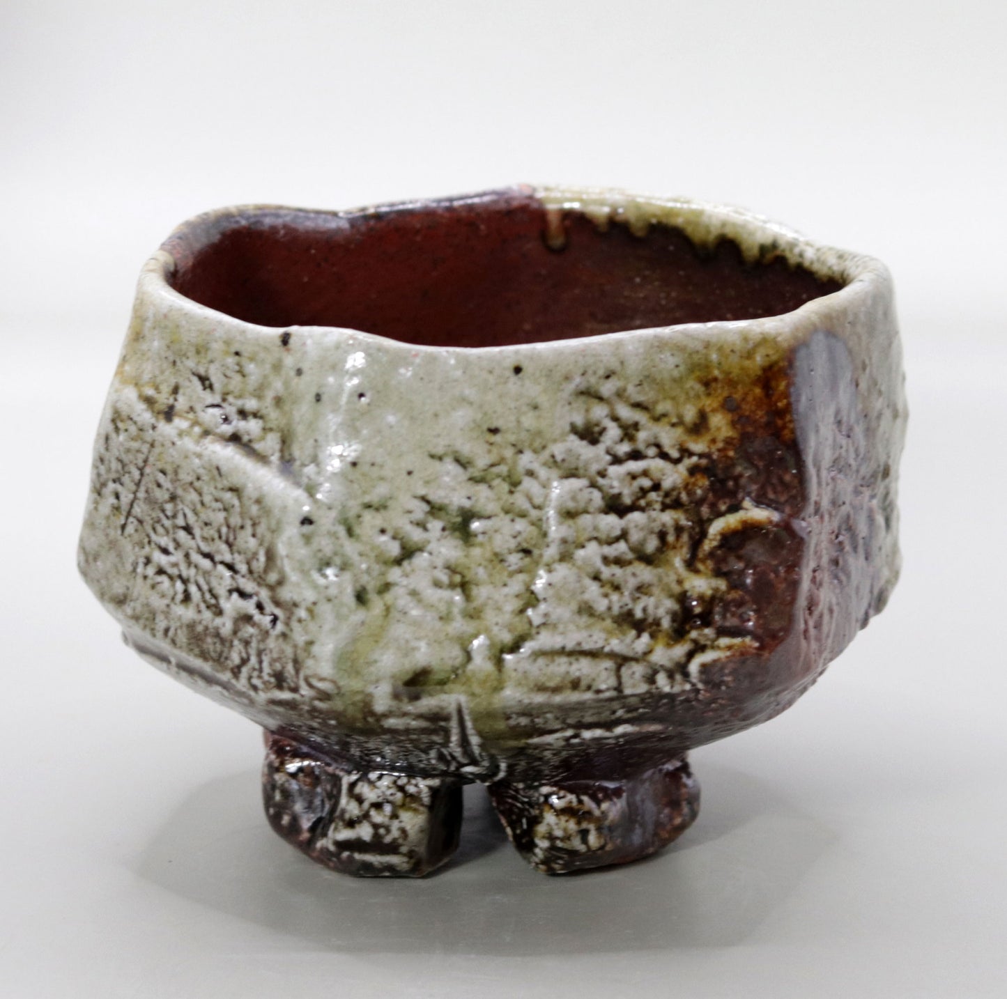 Six Old Kilns Tanba Natural Glazed Tea Bowl by Nishihata Tadashi