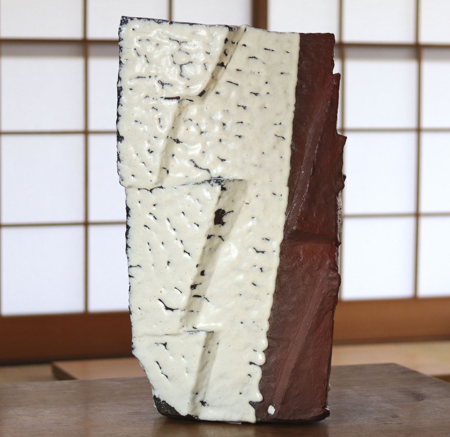 Six Traditional Kilns Tanba straw white glaze ware by Tadashi Nishibata