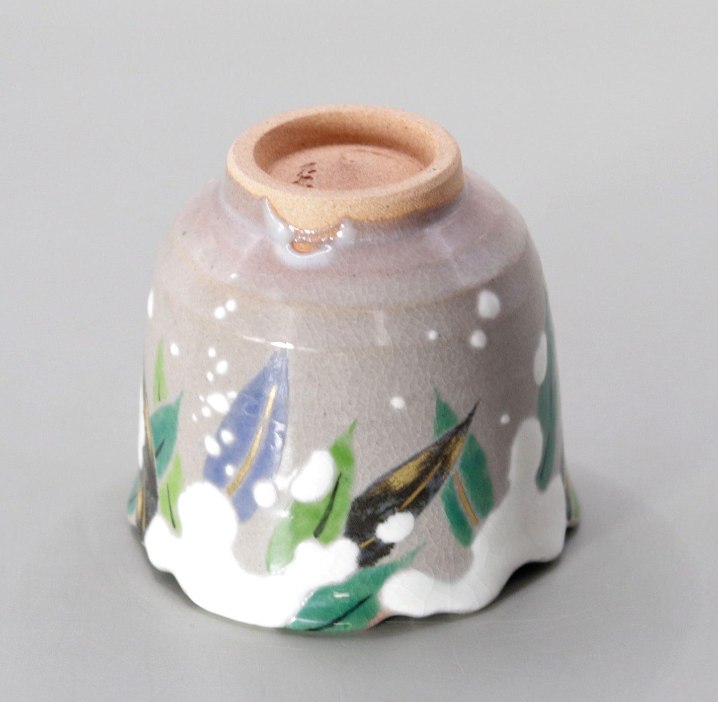 40. A copy of Kenzan's Snow-capped Bamboo Sake Cup by Kosai Miyagawa