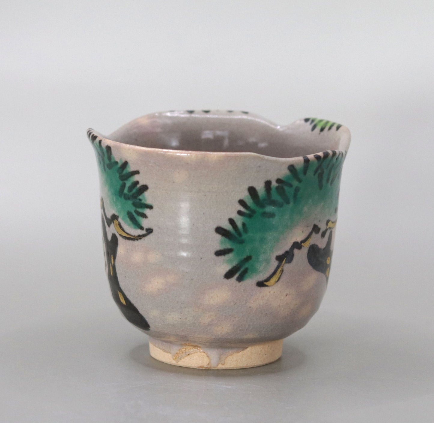 41. A copy of Kenzan's Old Pine Tree Sake Cup by Kosai Miyagawa