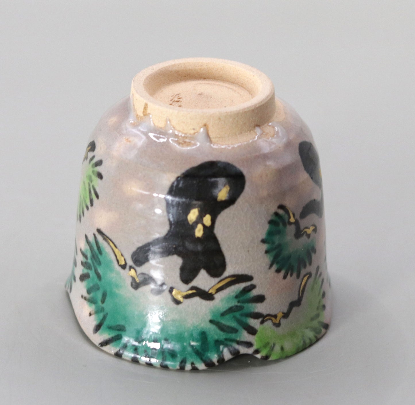 41. A copy of Kenzan's Old Pine Tree Sake Cup by Kosai Miyagawa