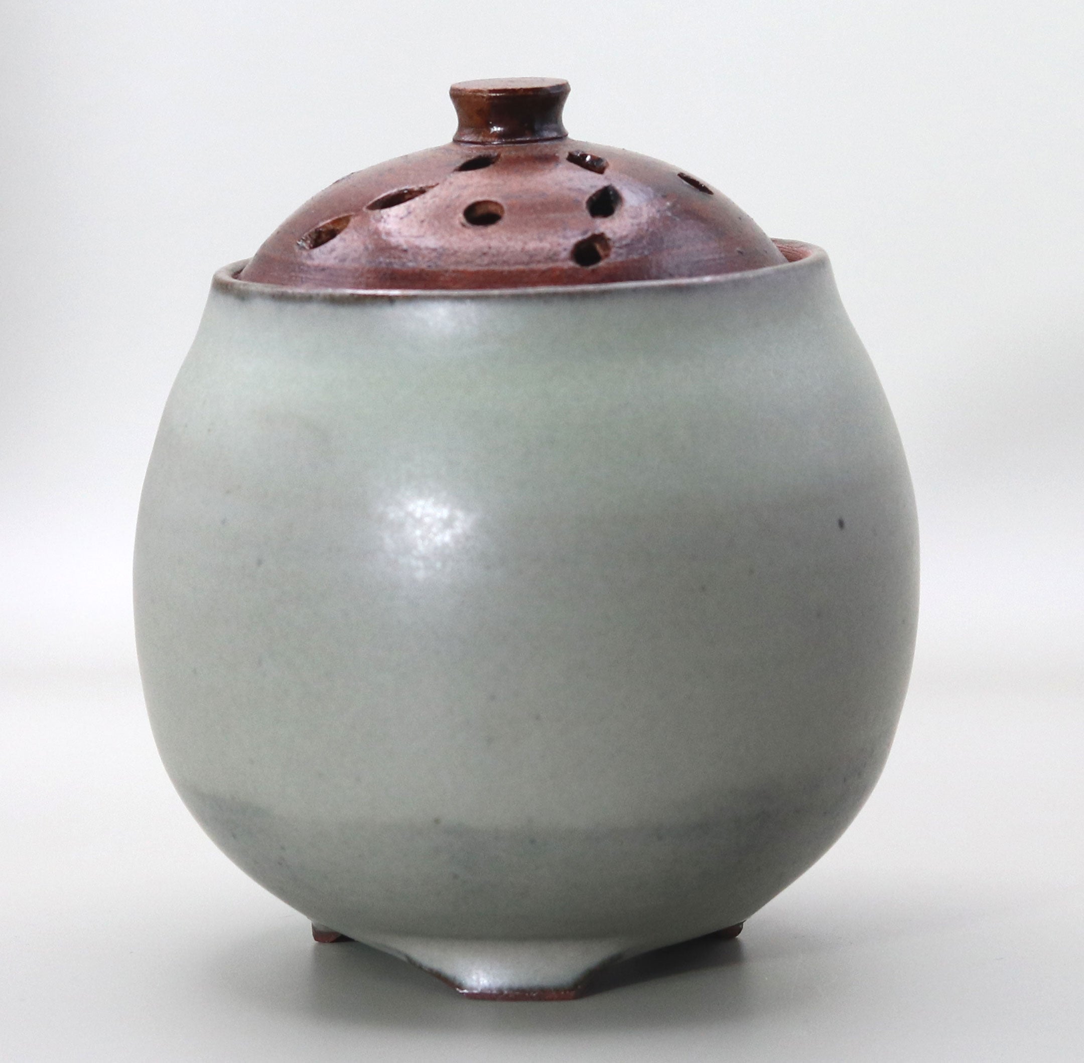 青瓷釉陶漆香炉 市野年成 – 高級陶器の専門店【甘木道】